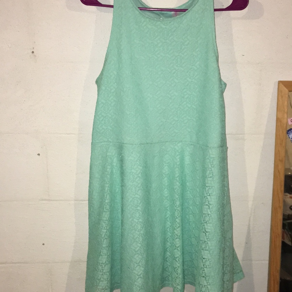 Lace teal dress